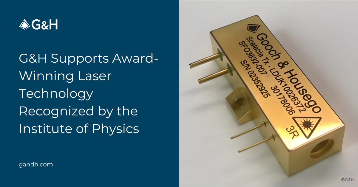 G&H Supports Award-Winning Laser Technology Recognized by the Institute of Physics